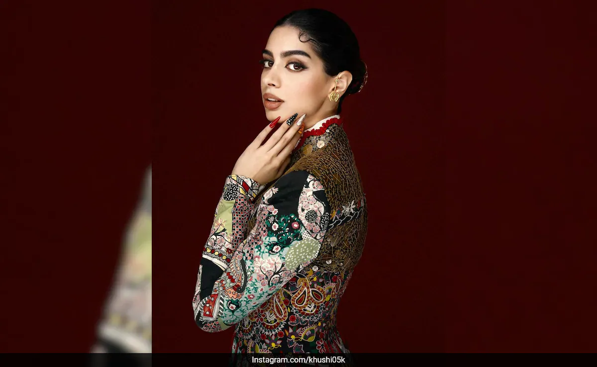 Khusi Kapoor Shines in an Embellished Patchwork Blazer Dress