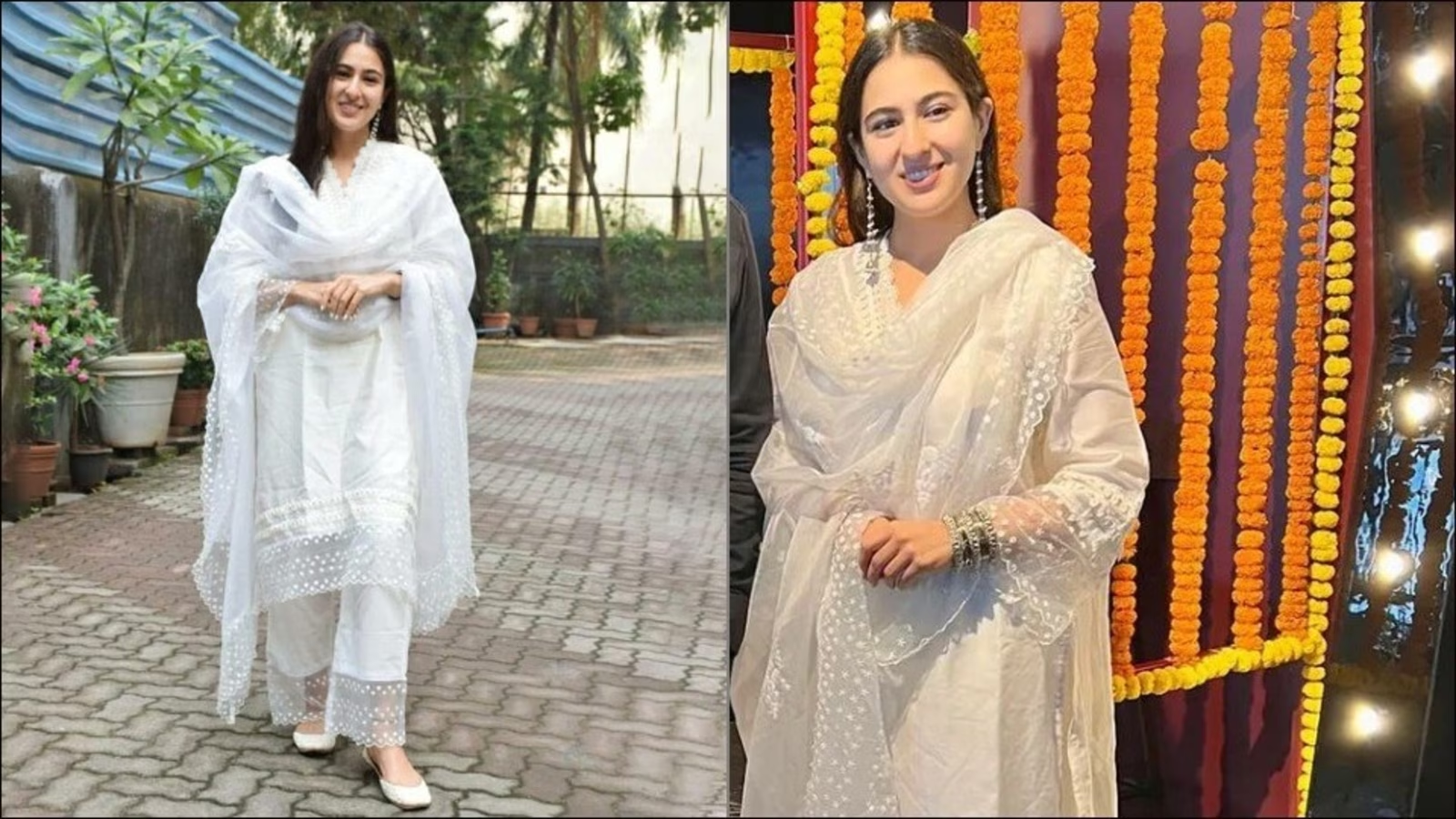 Sara Ali Khan Elegant White Cotton Kurta Set Shines on Her 29th Birthday