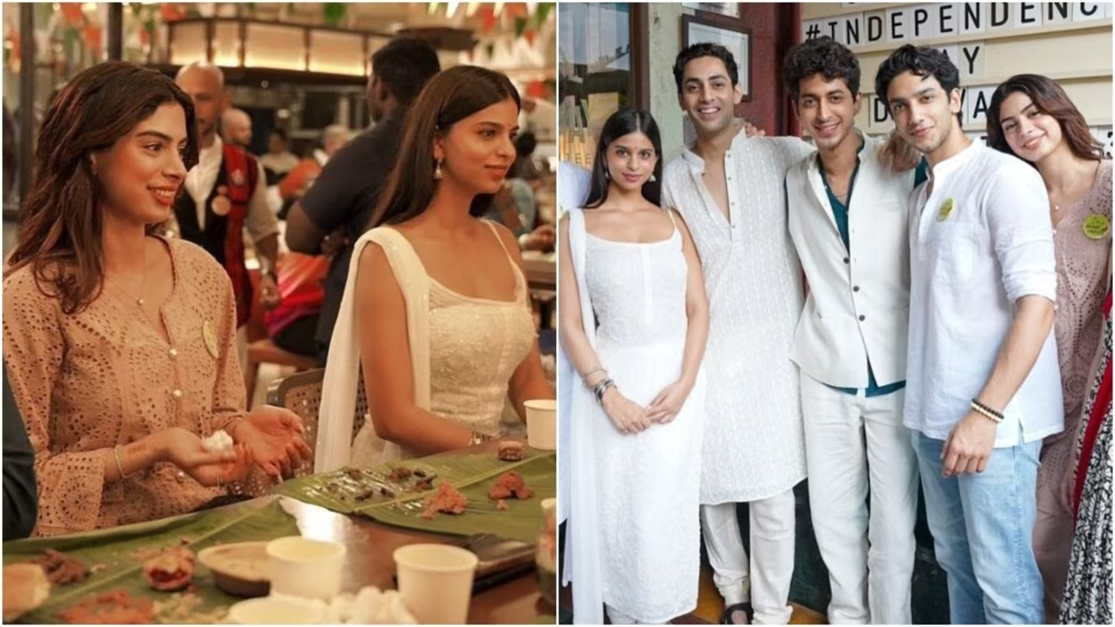 Suhana Khan and Khushi Kapoor's Attire for Independence Day Celebration as Servers in a Mumbai Restaurant
