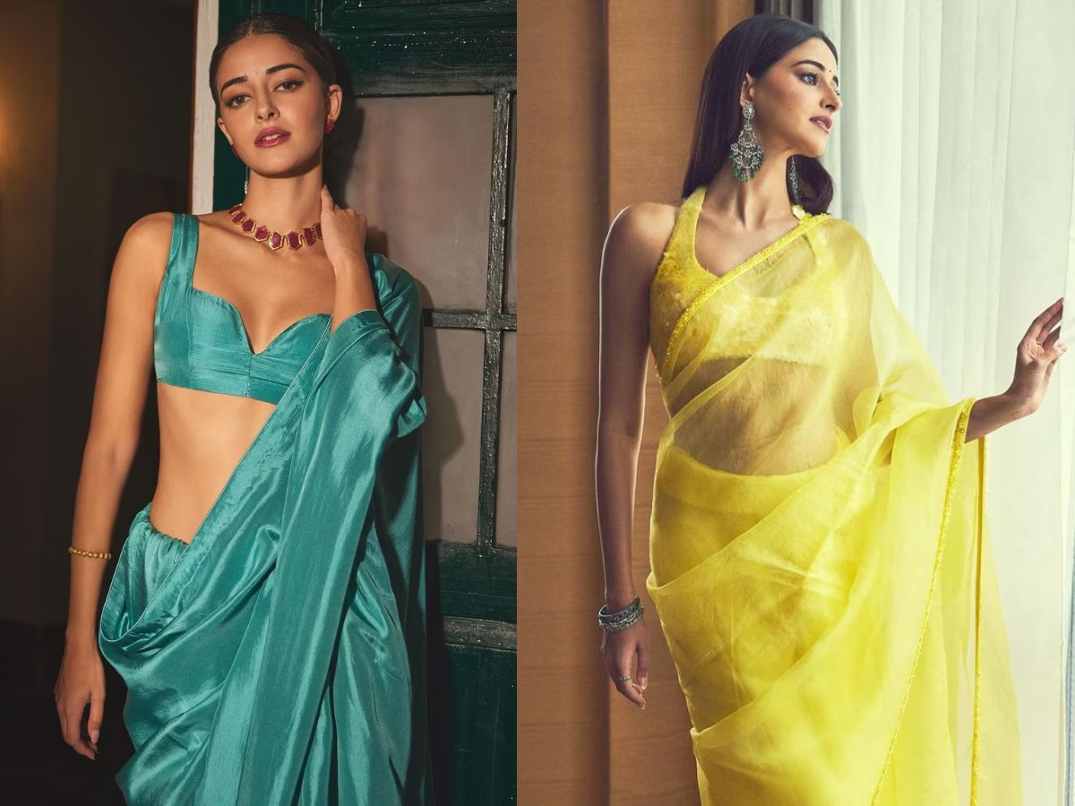 Ananya Panday nails the Desi Girl look for Dream Girl 2 promotions in silk saree and super-cropped blouse